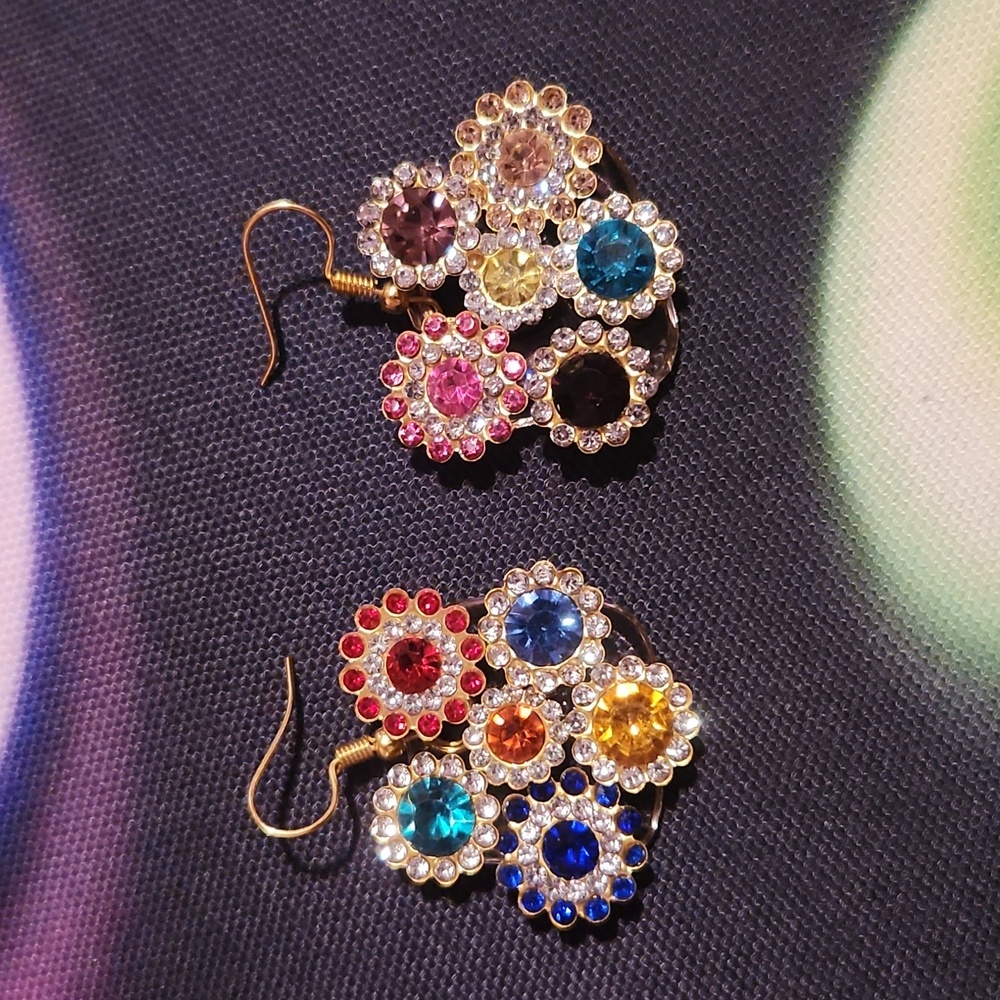 Colorful Rhinestone Earrings